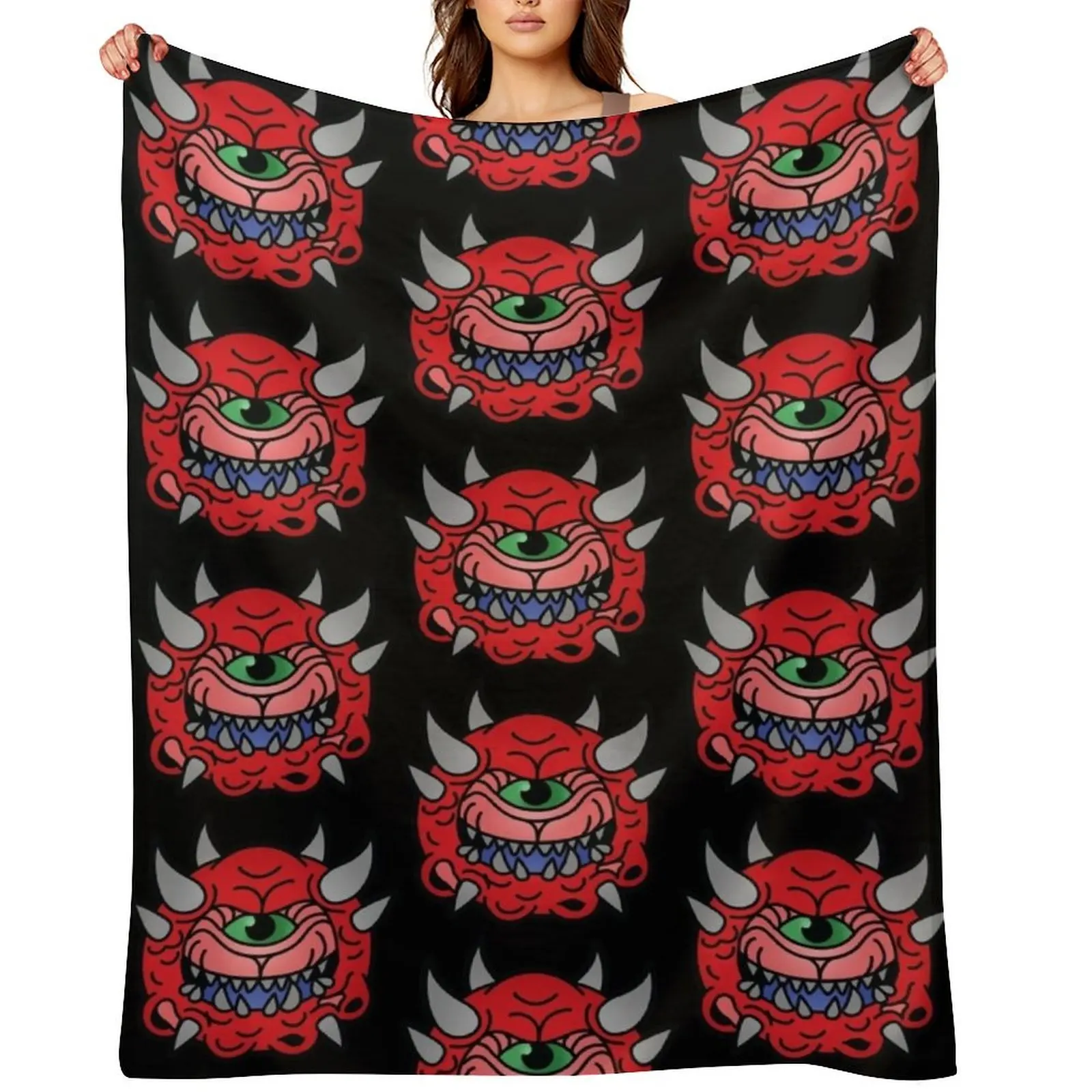 

Cacodemon Throw Blanket Personalized Gift blankets and throws Beach Soft Plaid Blankets