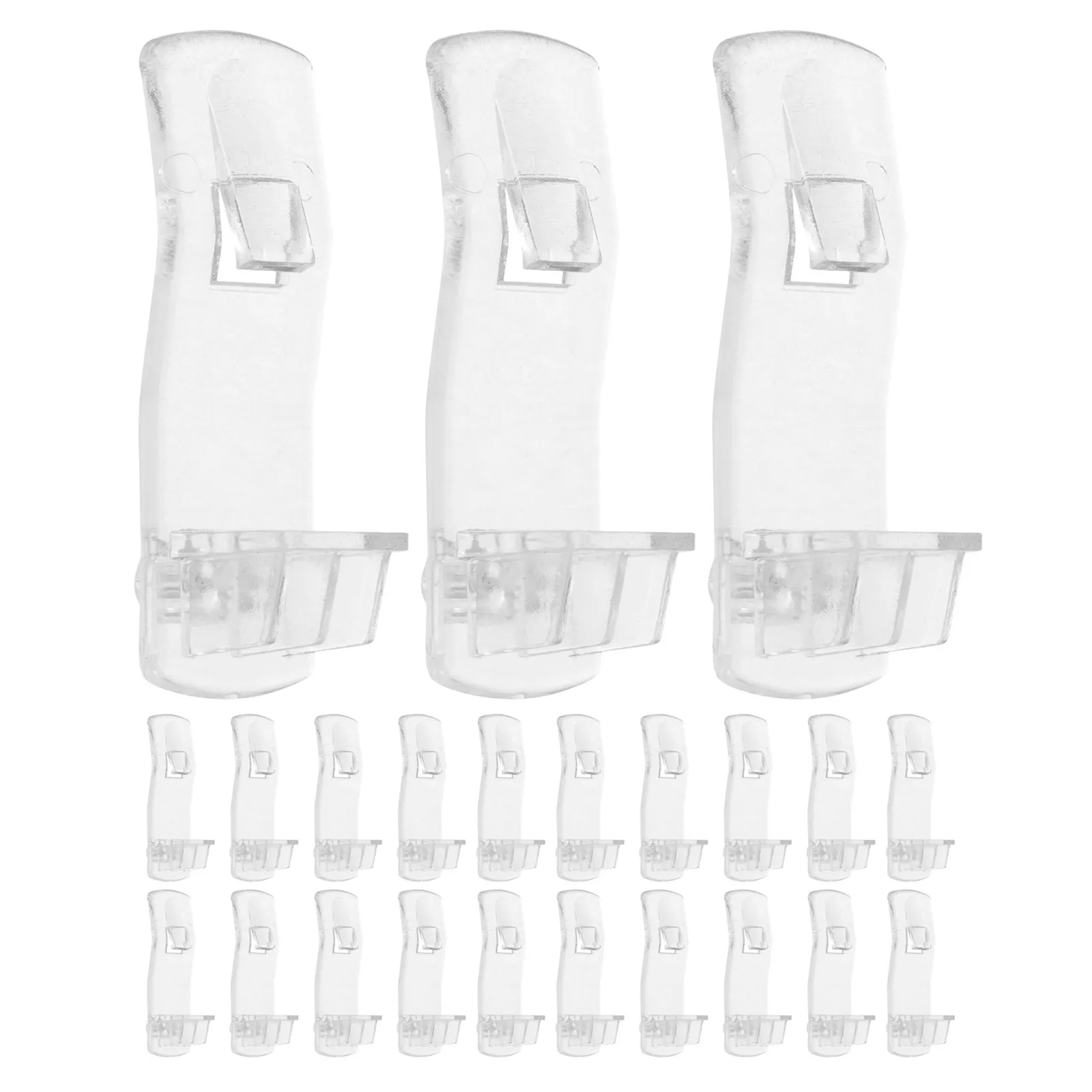 

30Pcs Clear Plastic Locking Shelf Support Pins Cabinet Shelves Pegs Self-Locking Bracket for Furniture Kitchen Cupboard Shelf