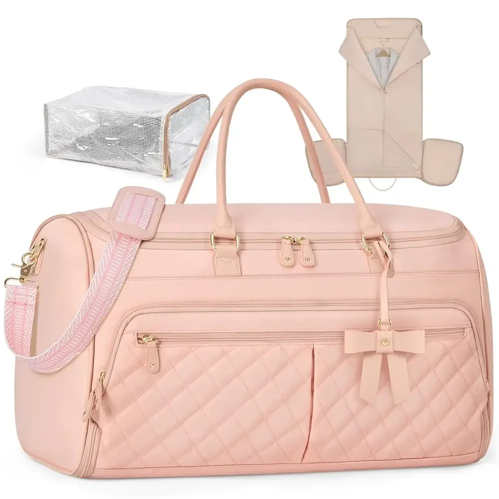 

Garment Bags for Travel Women Convertible Garment Duffle Bag for Hanging Clothes, Large Carry On Garment Bag with Shoe Bag &