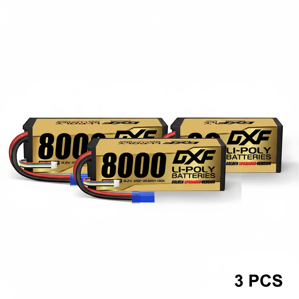 DXF 4S Lipo Batterij 8000mAh 15.2V 130C XT90 Plug Hardcase voor 1/10 Buggy Truggy Offroad Boot Auto Boot Truck RACING Helikopter