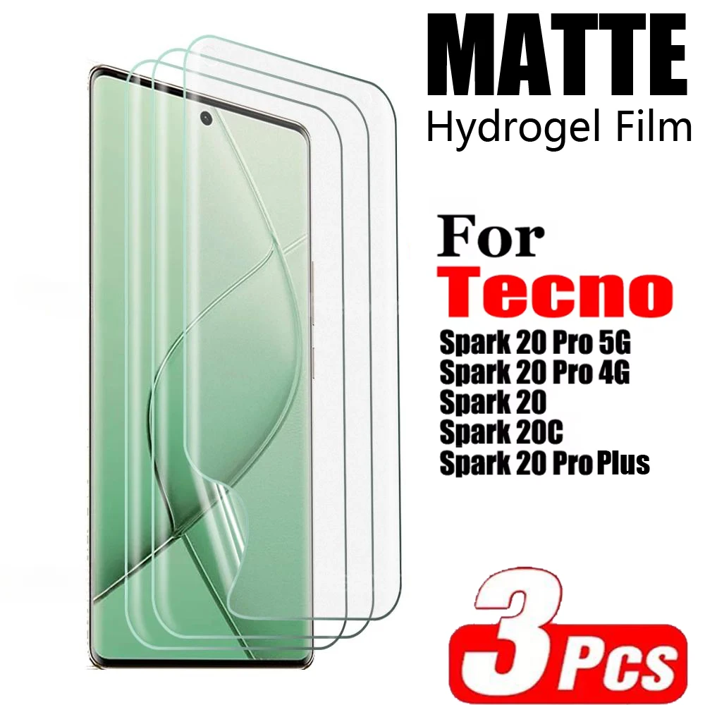 

3PCS Matte Hydrogel Film for Tecno Spark 20 40 Pro Plus Screen Protector for Tecno Spark Pova Slim Camon 40 Pro Soft Film