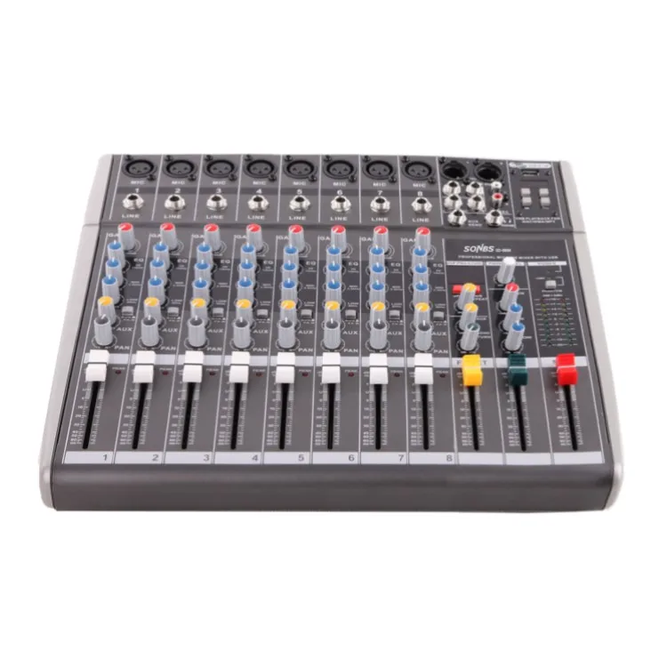 Best Selling audio mixer console bluetooth USB 8-channel audio music sound dj mixer dj controller/audio console mixer