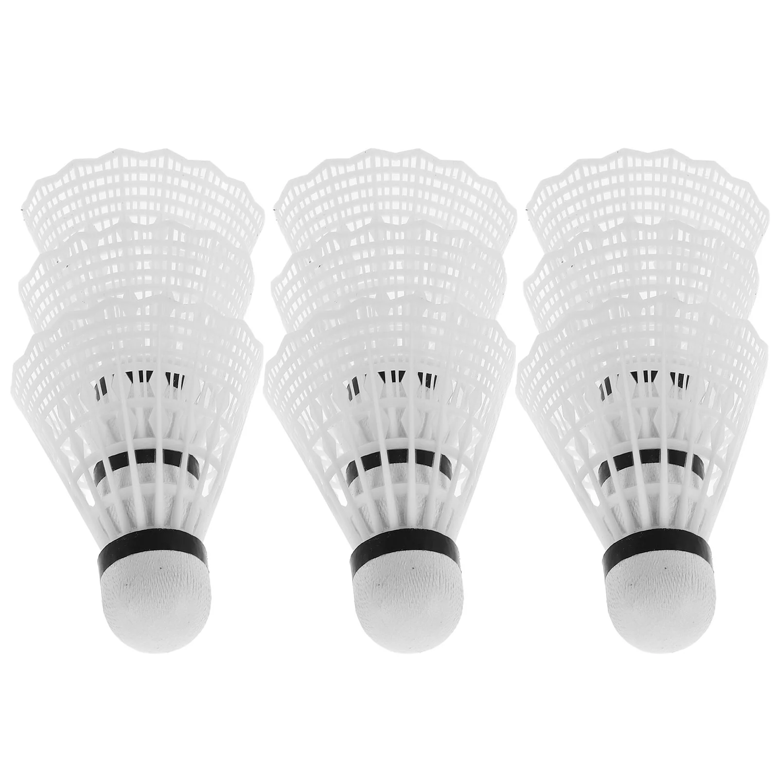 

12 PCS Badminton Birdie Racket Balls Training Rebound Shuttlecocks White Outdoor Student