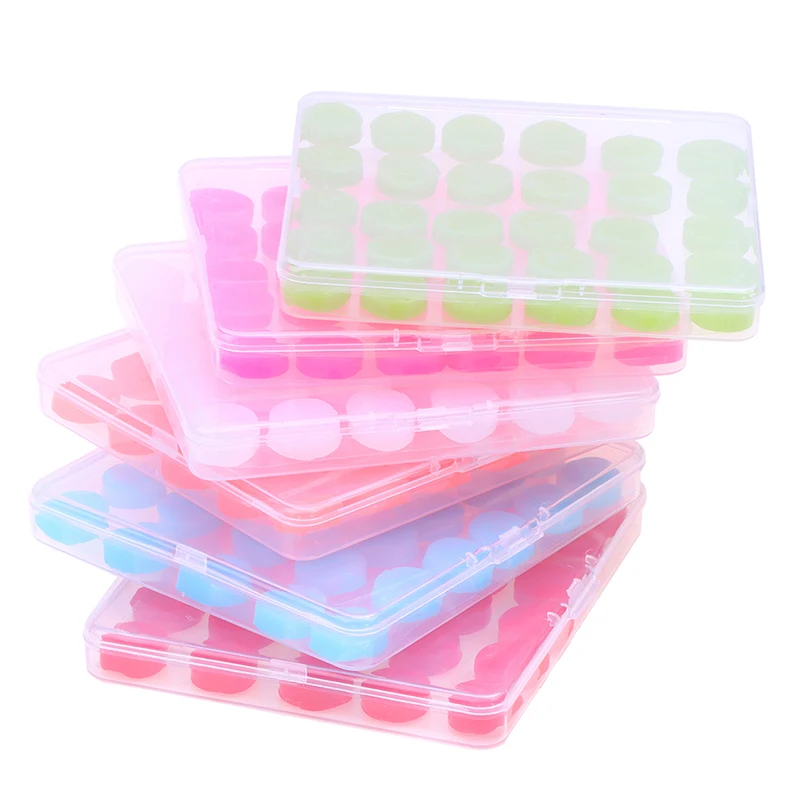 

30PC/Box Silicone Ear Plugs Noise Reduction Sleep Anti Canceling Sound Insulation Earplug Protection Sleeping Reusable Ear Plugs