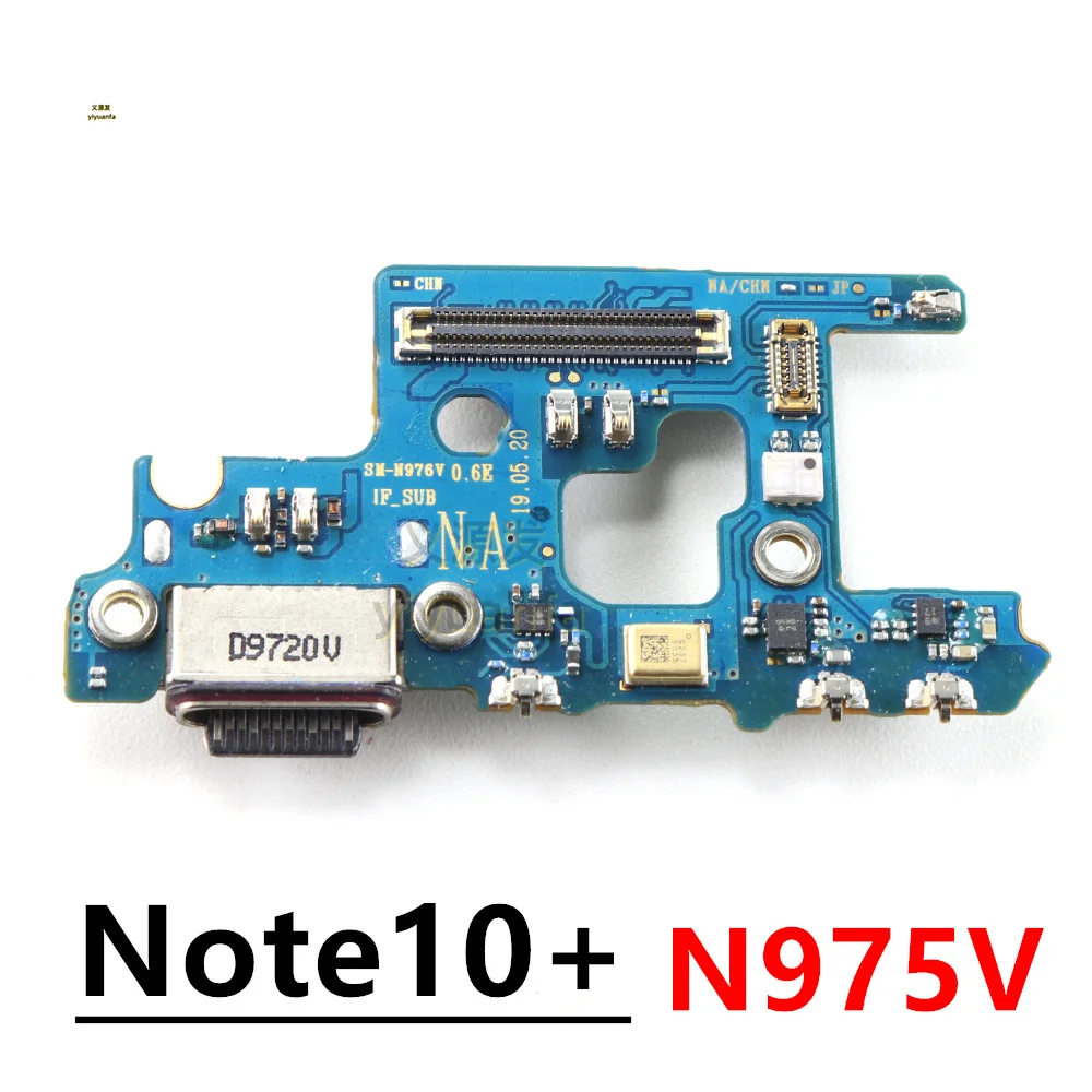 

USB Dock Connector Charging Port Flex Cable For Samsung Galaxy Note 10 Plus SM-N975V Charger Board With Mic Module Note 10+