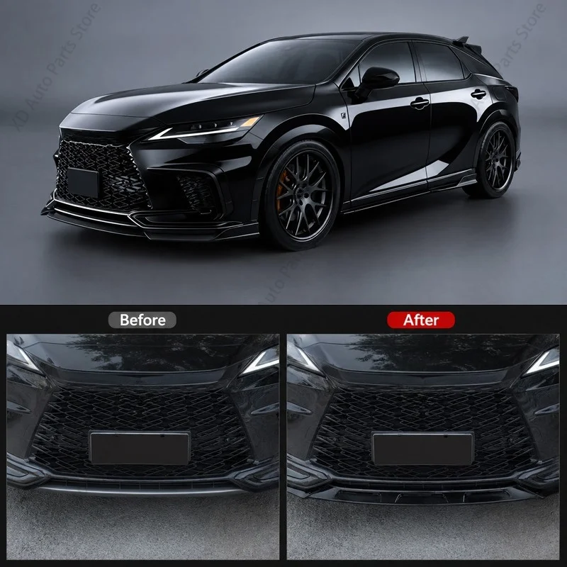 Front Bumper Lip Splitter for Lexus RX500h For F Sport 2023-2026 Splitter Diffuser Spoiler Body Kits Exterior Accessories Tuning