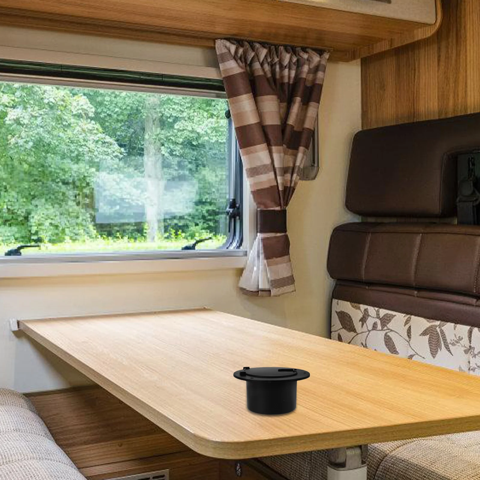 

Wire Storage Box RV Power Cord Cover Cable Pass Through Trailer Hatch ABS Parts Round Wire Hatch Waterproof Protection Simple