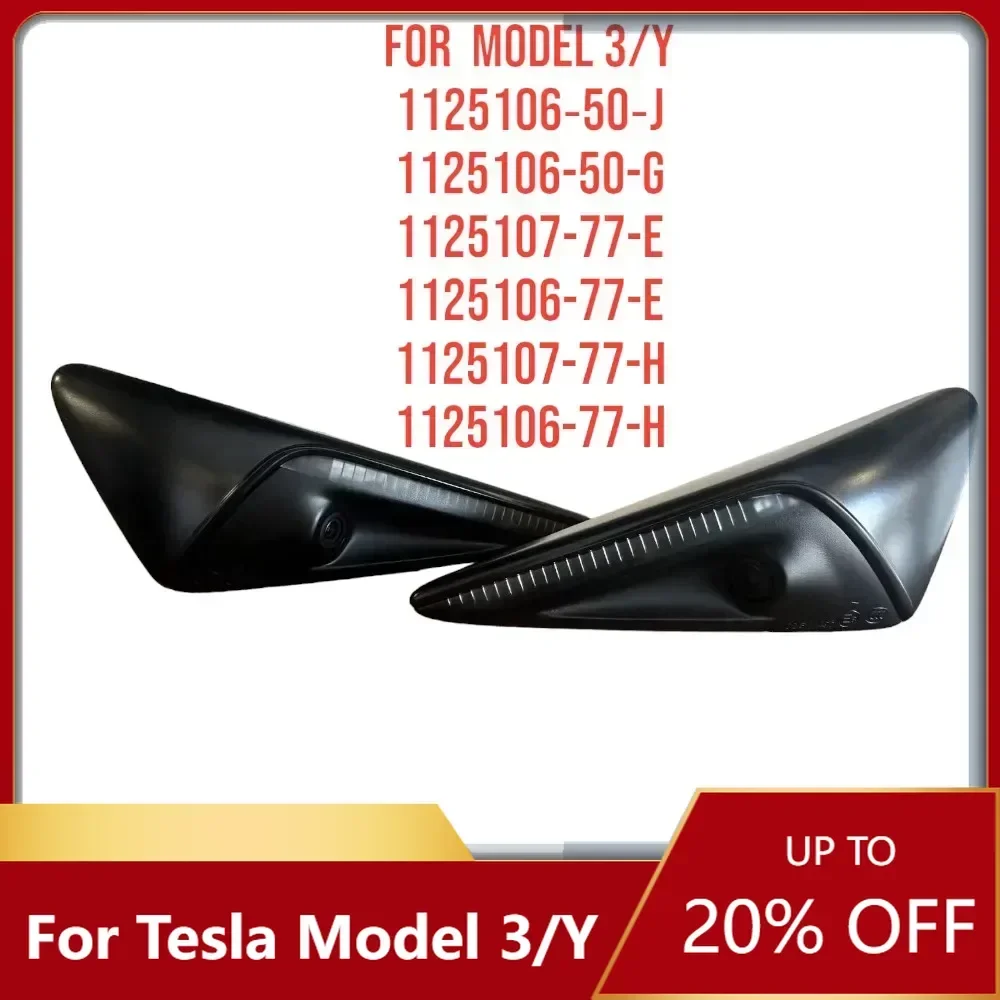 

New！ For Tesla Model 3 Y Fender Replacement Left Right 1125107 1125106 Wing Camera Fender Reversing Backup Side Repeater OE