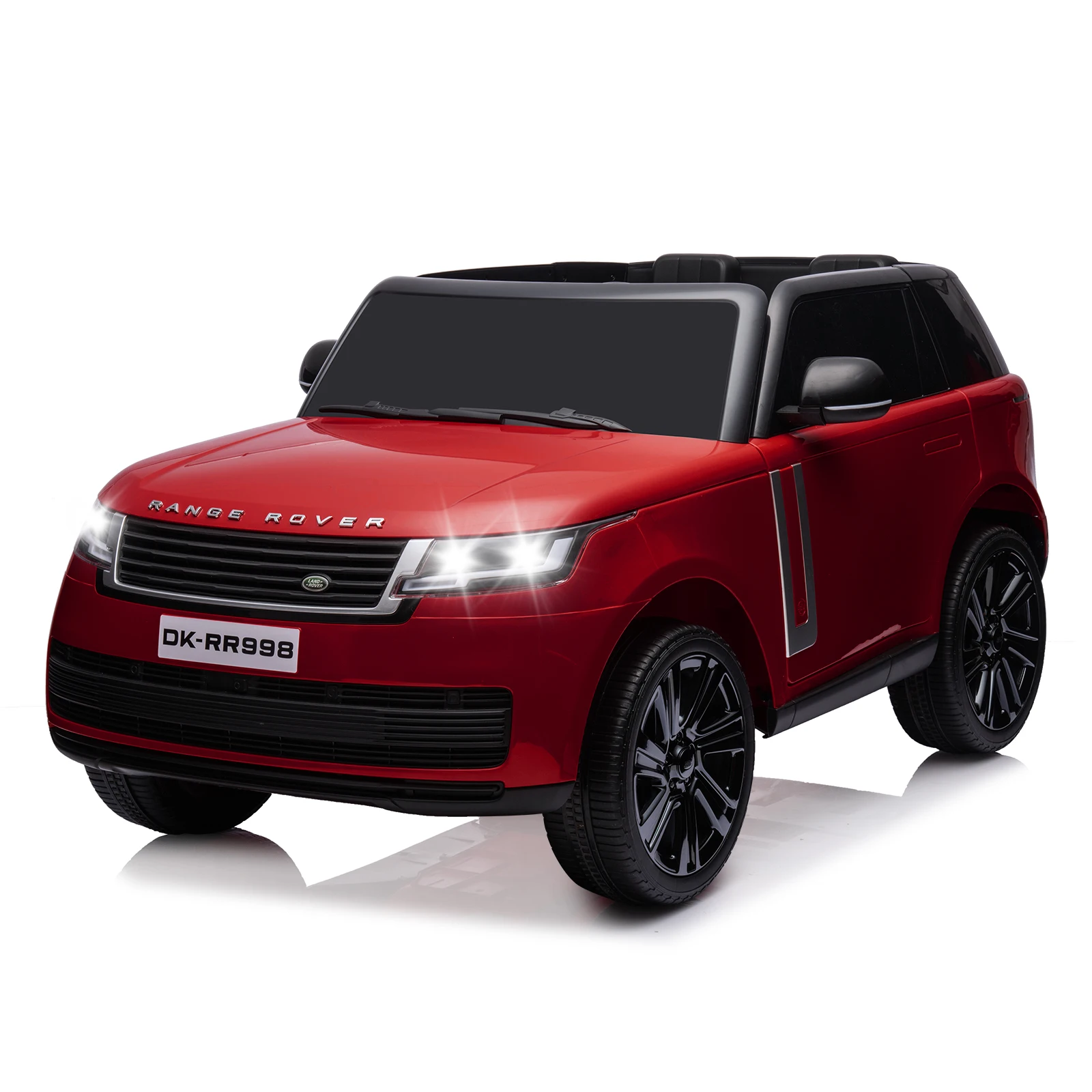 24V Officially Licensed Land Rover Ride On Car, 2-Seater w/Parent Remote Control,Wireless Music,LED Lights,Electric Car for Kids