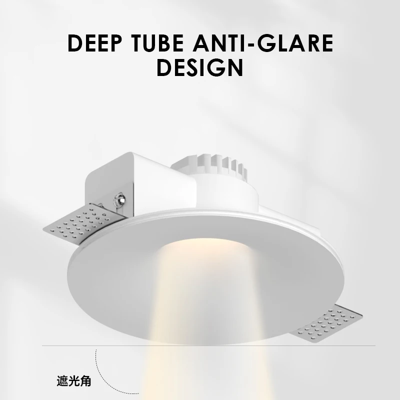 Picture 4: Recessed Round Gypsum Downlight-5W/7W/10W/15w Light Emitting Diode Anti-Glare Ceiling Light