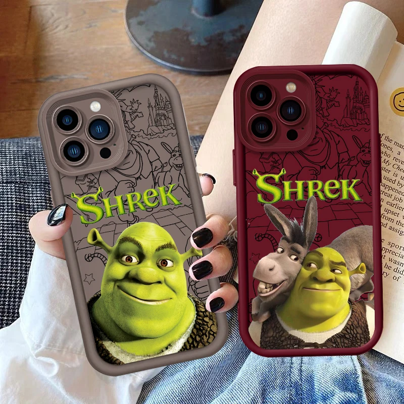 Movie Anime S-Shreks Art Eye Ladder For Apple iPhone 15 14 13 12 11 XS XR X Pro Max Plus Soft Phone Case