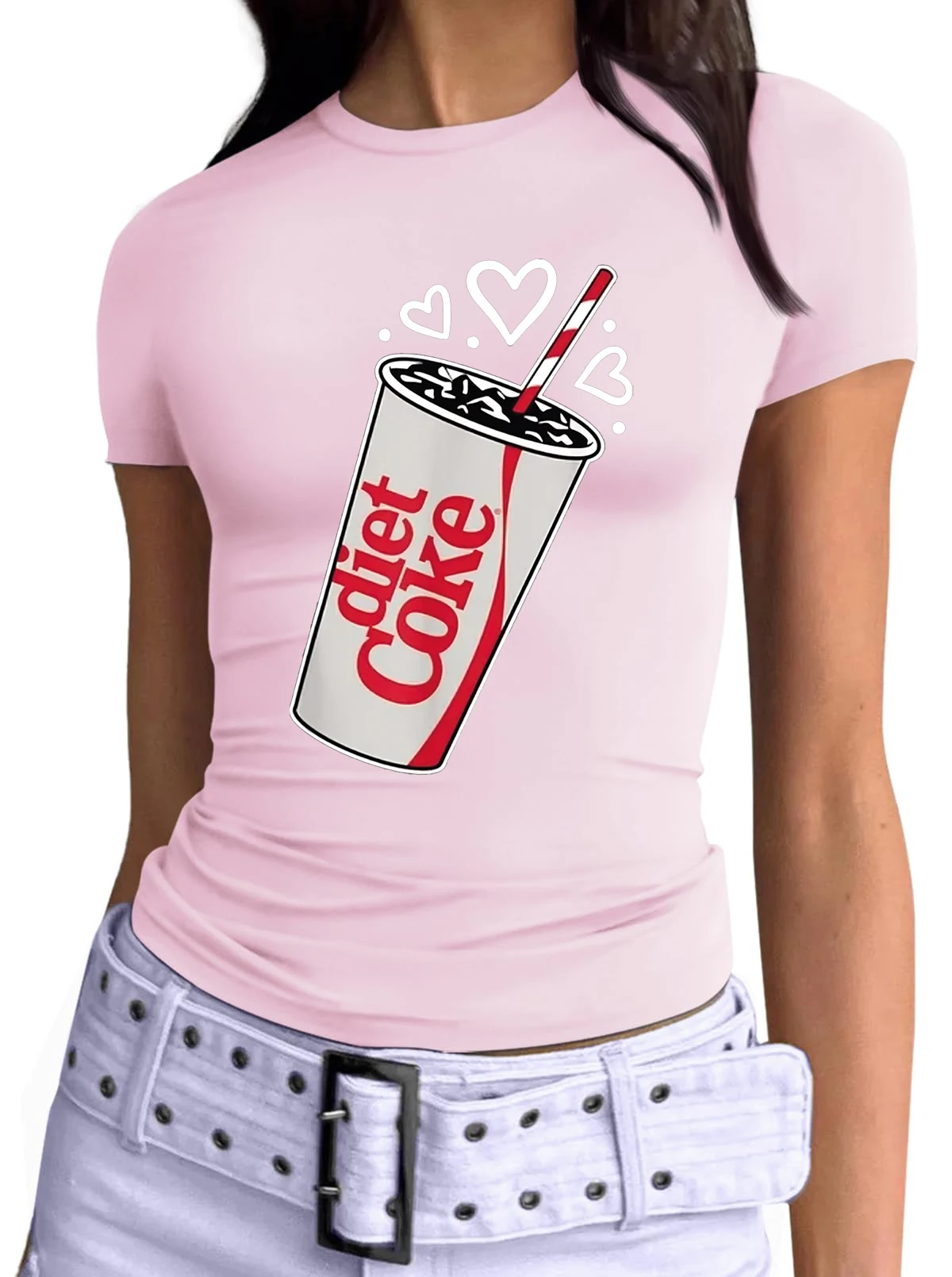 Diet Coke Heart Bubbles T-Shirt Dad Mom T-shirts Women Graphic Tee T-Shirt Women Graphic Tee Ladies Tshirts Women Graphic Tee