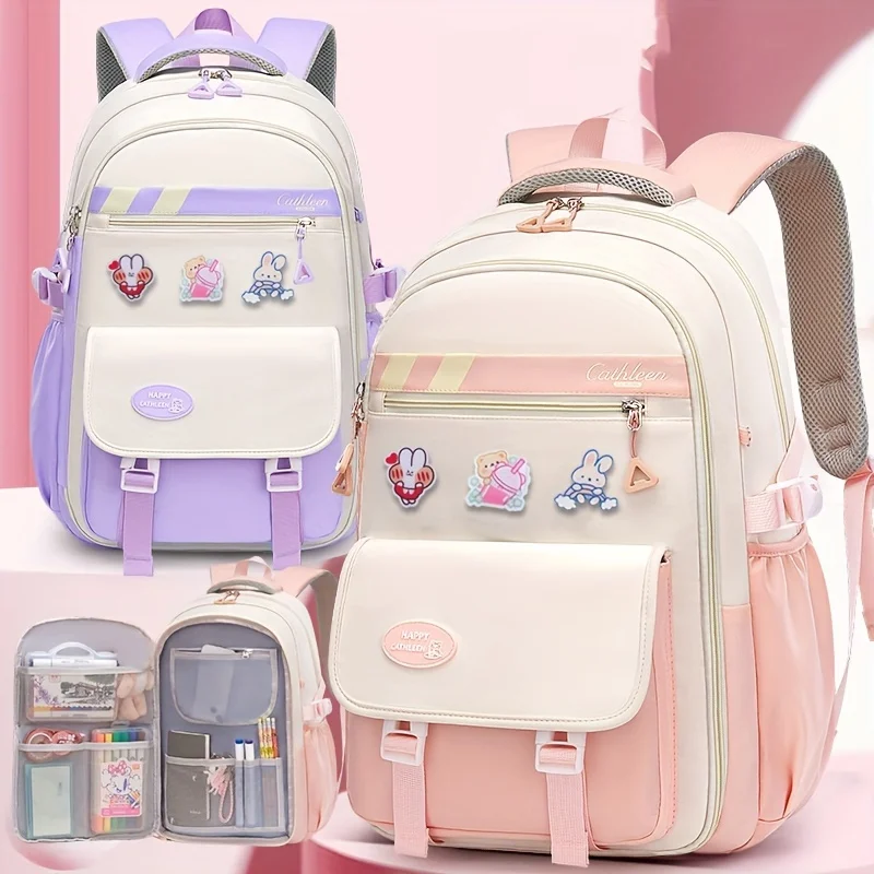 2025-lightweight-cartoon-backpack-large-capacity-teenage-schoolbag-waterproof-travel-backpack-middle-school-students-laptop-bag