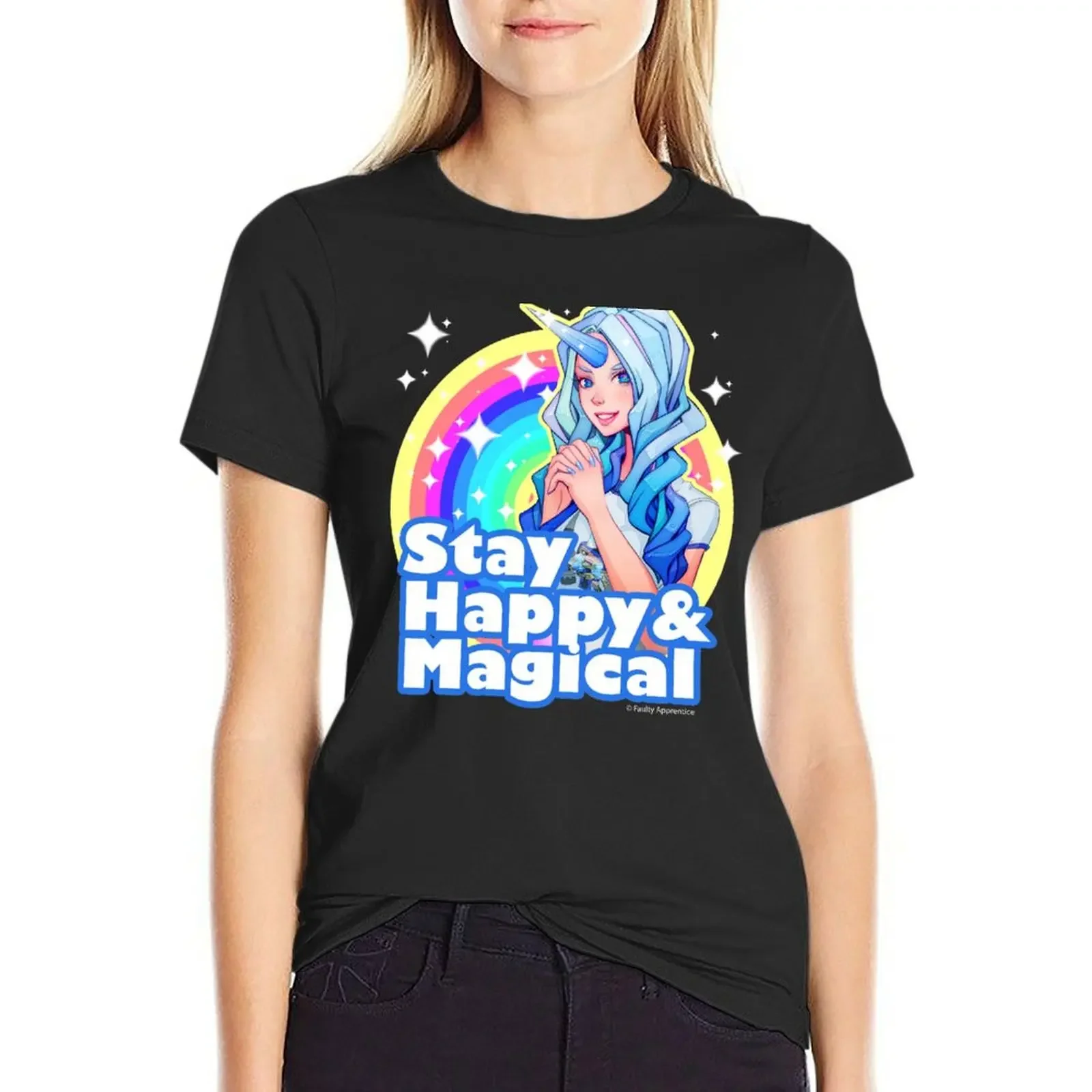 

Unicorn Magic T-Shirt funnys animal print animal prinfor oversized cat shirts for Women