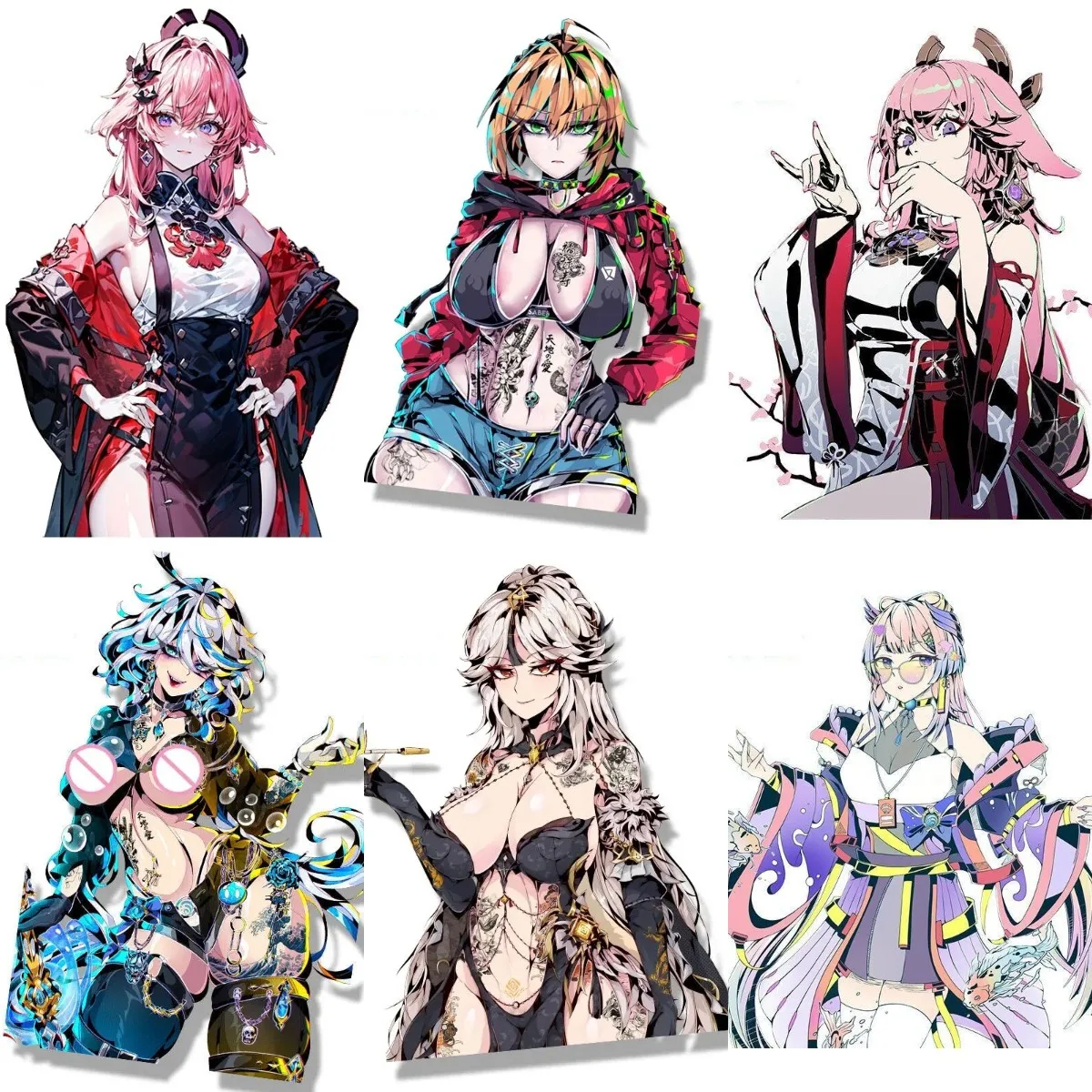 

Fashion Anime Genshin Impact Game Hot Creative Stickers for Decorate Bicycle Motorcycle Laptop Car Window Wall Decal Accessories