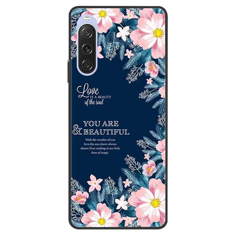 For Sony Xperia 10 IV Case 5G TPU Bumper Back Cover for Sony Xperia 10 Xperia10 II III IV Protect Coque Fundas Black Edge cases