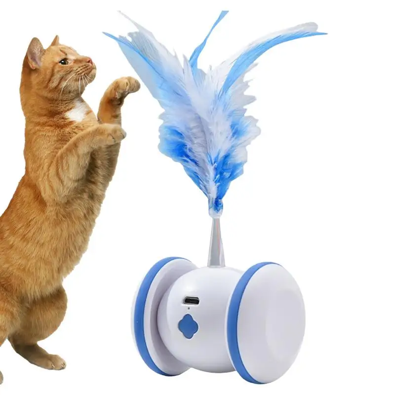 

Automatic Cat Toys Automatic Kitten Toy with Feather Interactive Cat Toys Smart Electric Cat Toys Rechargeable Automatic Cat