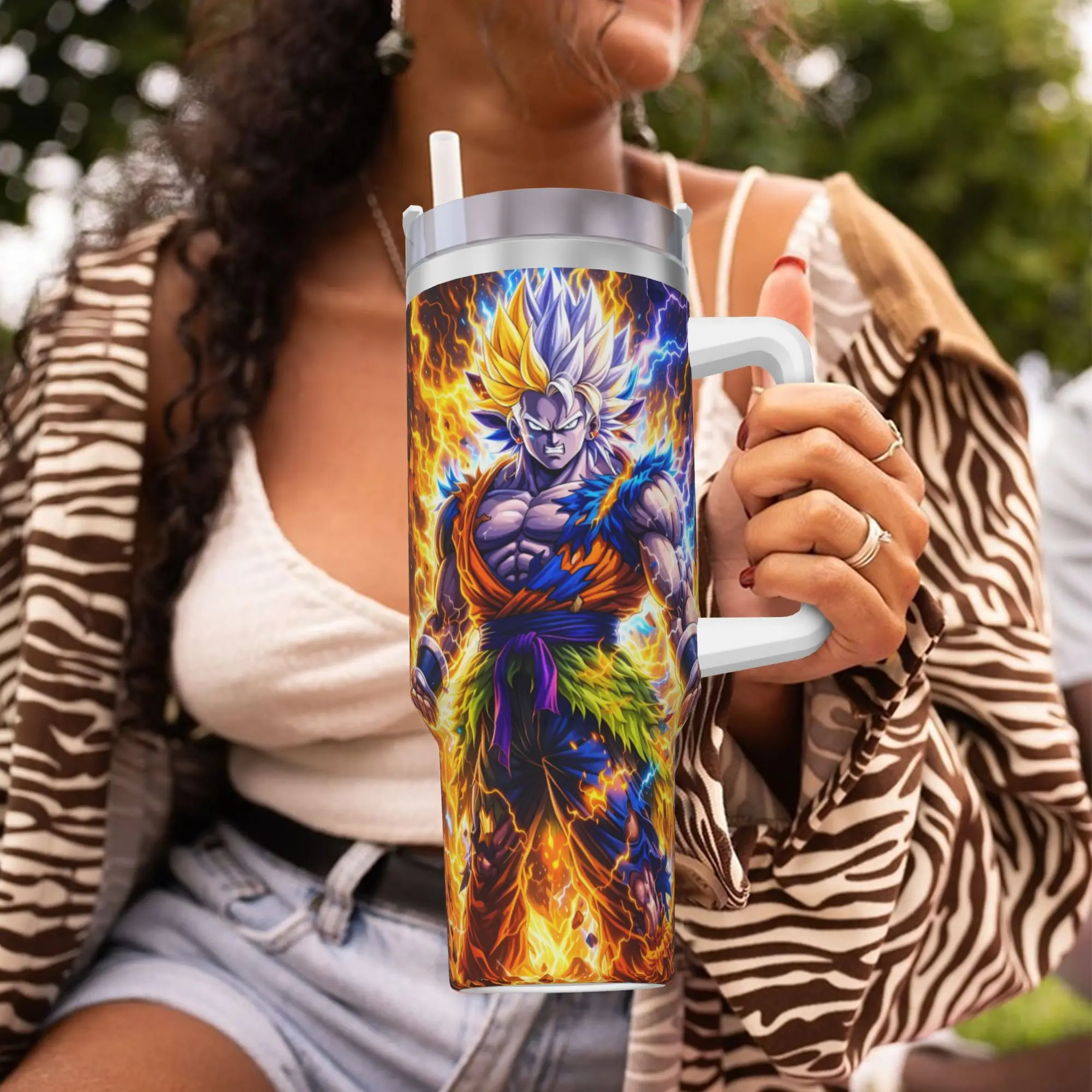 D-Dragons Ball Anime Tumbler  Hot Drinks Water Bottle Leakproof Stainless Steel Thermal Cups Custom Driving Car Mugs view 5