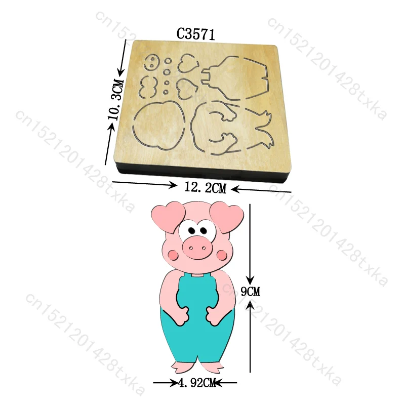 

New pig Wooden die Scrapbooking Cutting Dies C3571