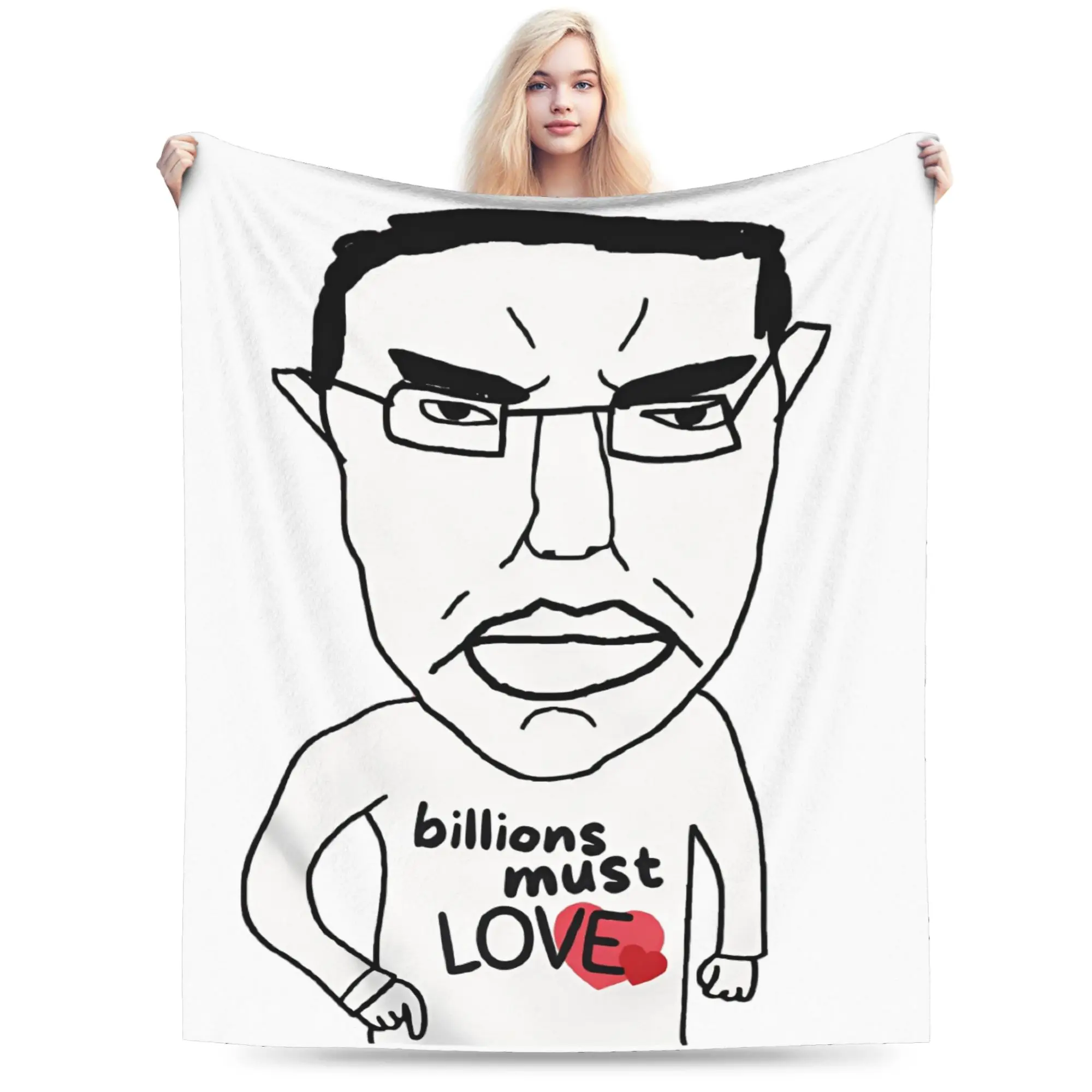 Billions Must Love Blanket Funny Chudjak Meme Flannel Awesome Breathable Throw Blankets for Home Restaurant Spring Autumn