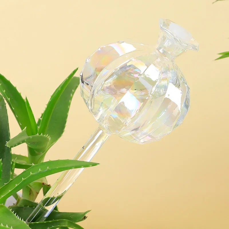 Plant Watering Globes Pomegranate Shape Clear Glass Plant Water Bulbs Automatic Plant Waterer Device for Indoor Outdoor