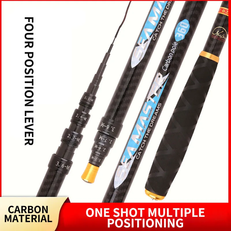 

3.6-6.3M Telescopic Fishing Rod Portable Travel Carp Fishing Rod Collapsible Crappie Rod Carbon Fiber Inshore Stream Trout Pole