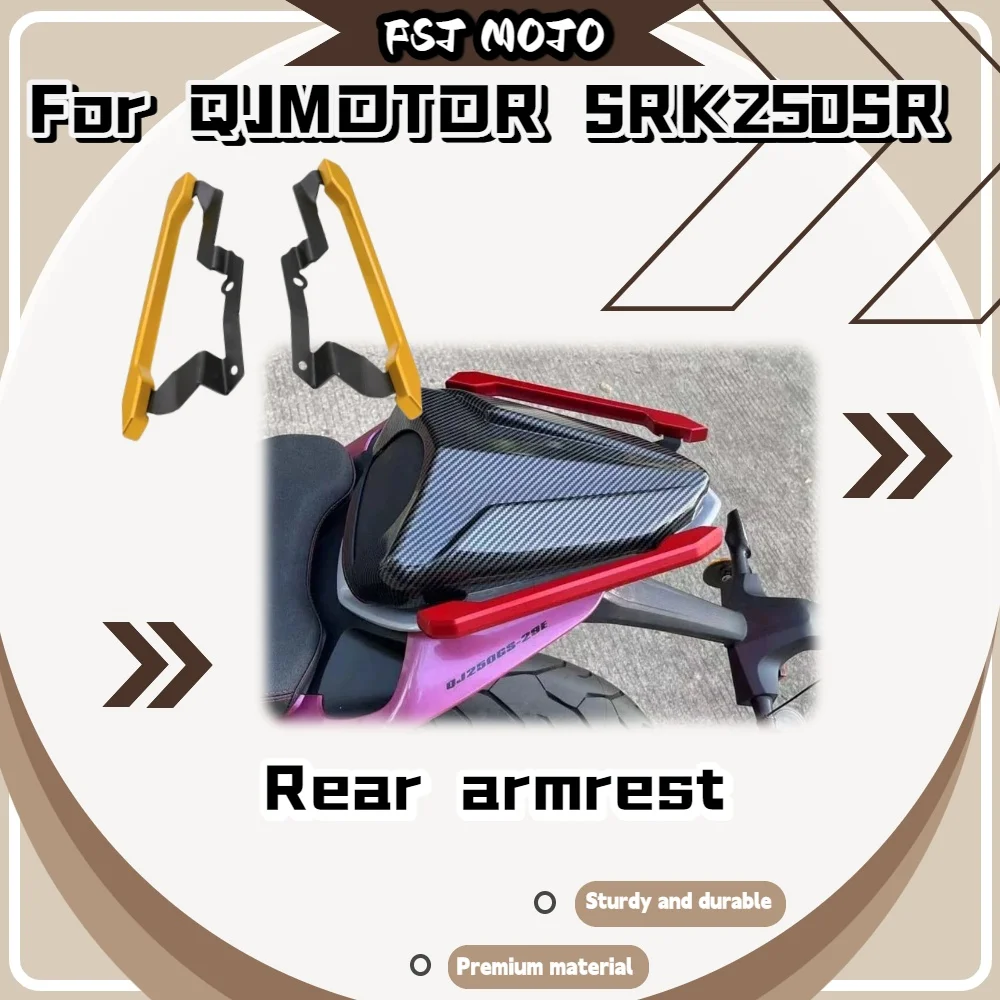 For QJMOTOR SRK250RS Simple Install Rear Grab Bar Hard Alloy Passenger Handrail Corrosion Resistant Long Term Use Mod Accessorie