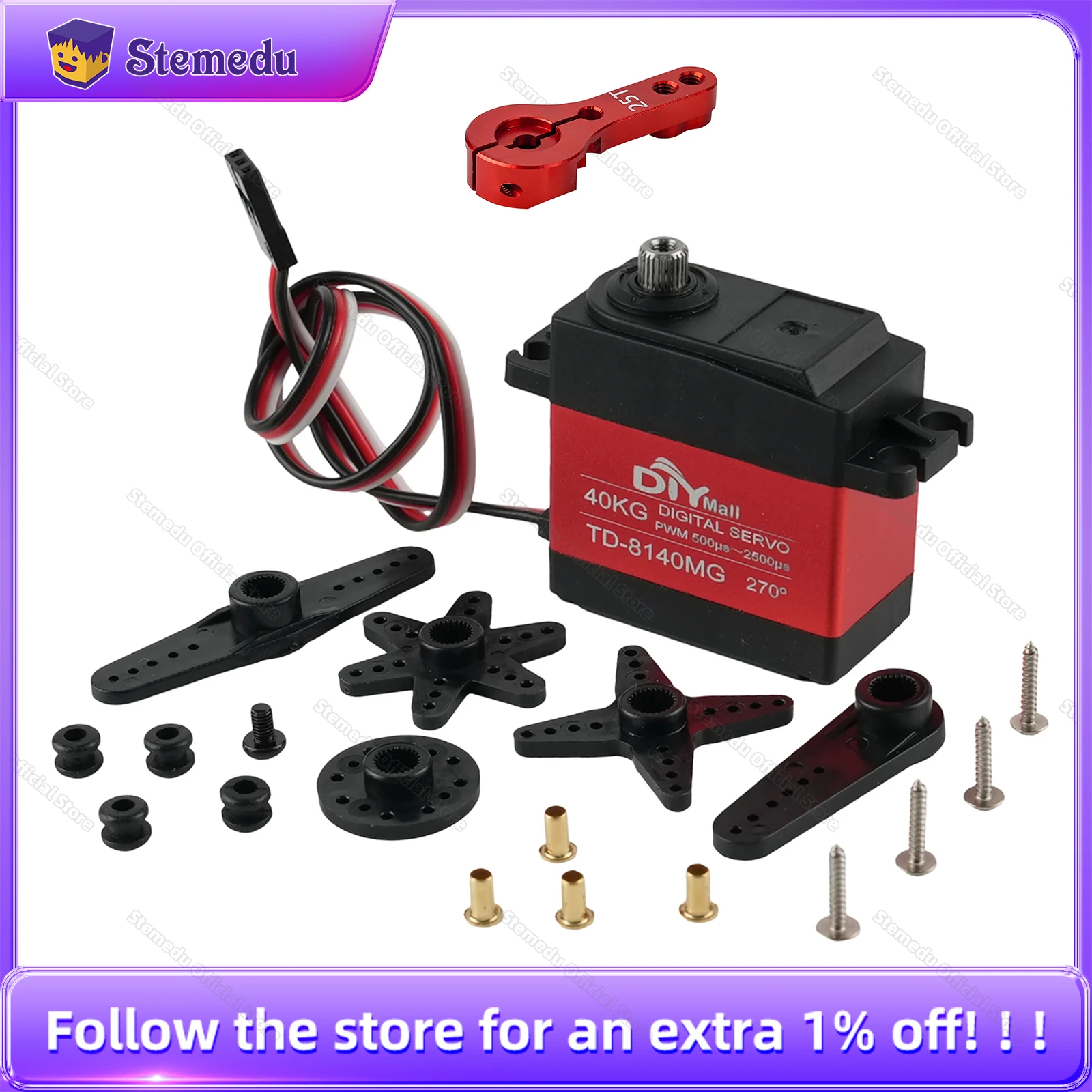 Servo impermeabile 40Kg Custodia in lega di alluminio ad alta velocità Servos Metal Gear Servo digitale Baja Servo per auto RC remota in scala 1/8 1/10