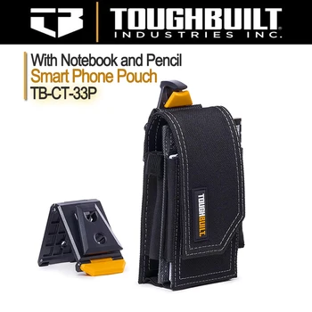 Toughbuilt TB-CT-33P Etui na smartfon z kieszeniami na notebooka i ołówek Kompatybilne z większością pasów narzędziowych Wytrzymała konstrukcja