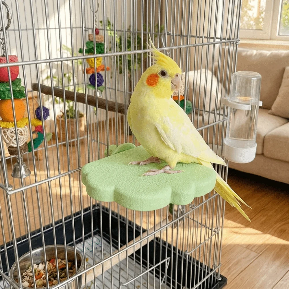 Cloud Shape Parrot Stand Bite Resistant Detachable Beak Grinding Stand Wear Resistant Plastic Claw Sharpener Budgie