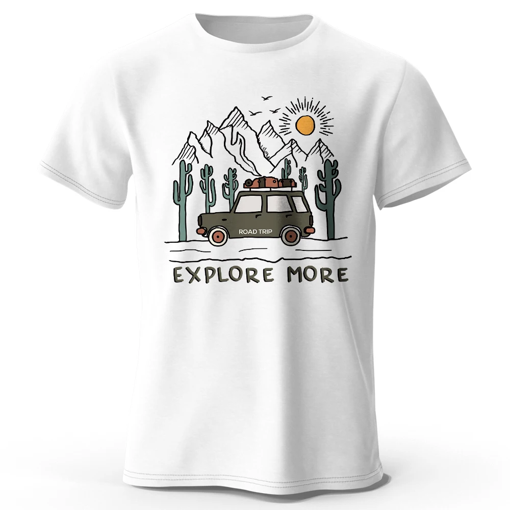 Nationalpark Retro-Abzeichen, bedruckt, Unisex, für Herren und Damen, T-Shirt, T-Shirts, Tops, 100 % Baumwolle, Heritage-Grafik, Wander-Outfit