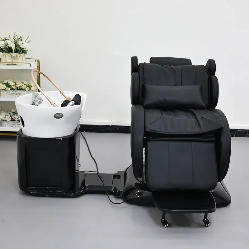 Intelligent Electric Flush Bed Automatic Shampoo Bed Multi Function Rotating Reclining Massage Hair Chair