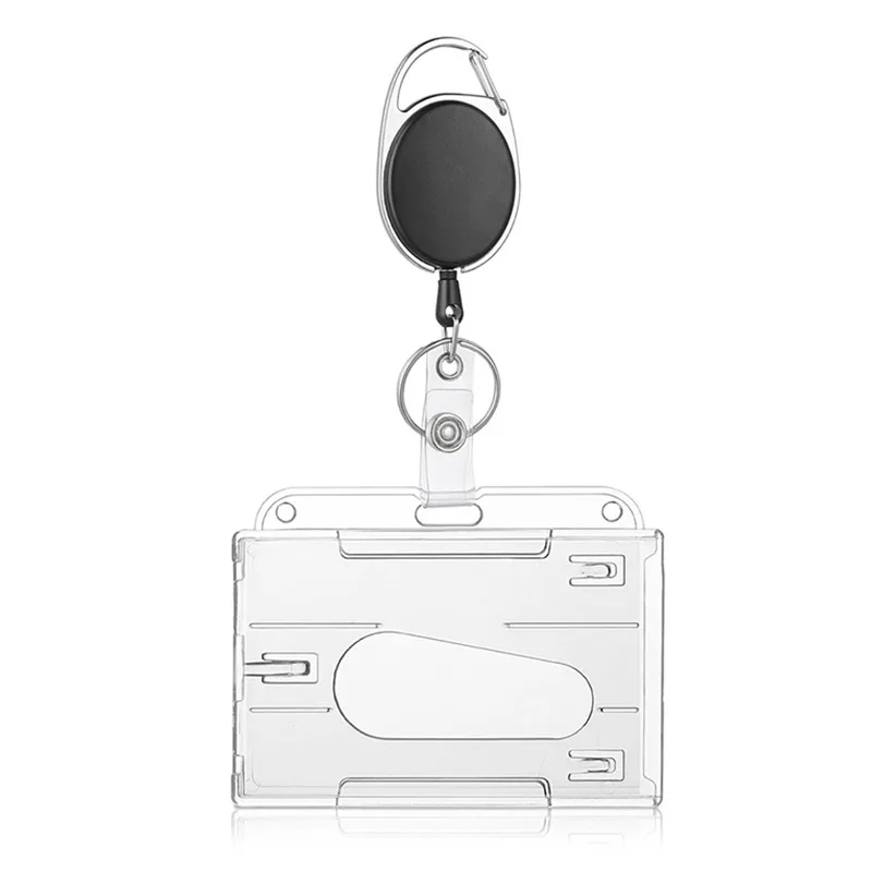Transparente Kartenfächer, Ausweishalter, Ausweishalter mit Ausweisrolle, Karten, Aufbewahrungsorganisator, Mitarbeiterpass, Arbeitskartenetui