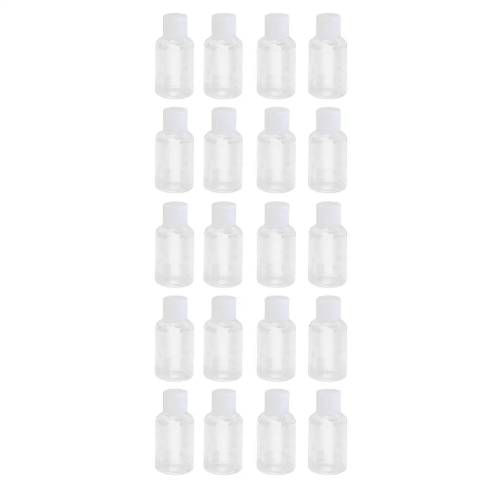 

Travel Bottles Plastic Empty Refillable Squeeze Clamshell Containers Dispenser Leak Proof Durable Flexible Transparent