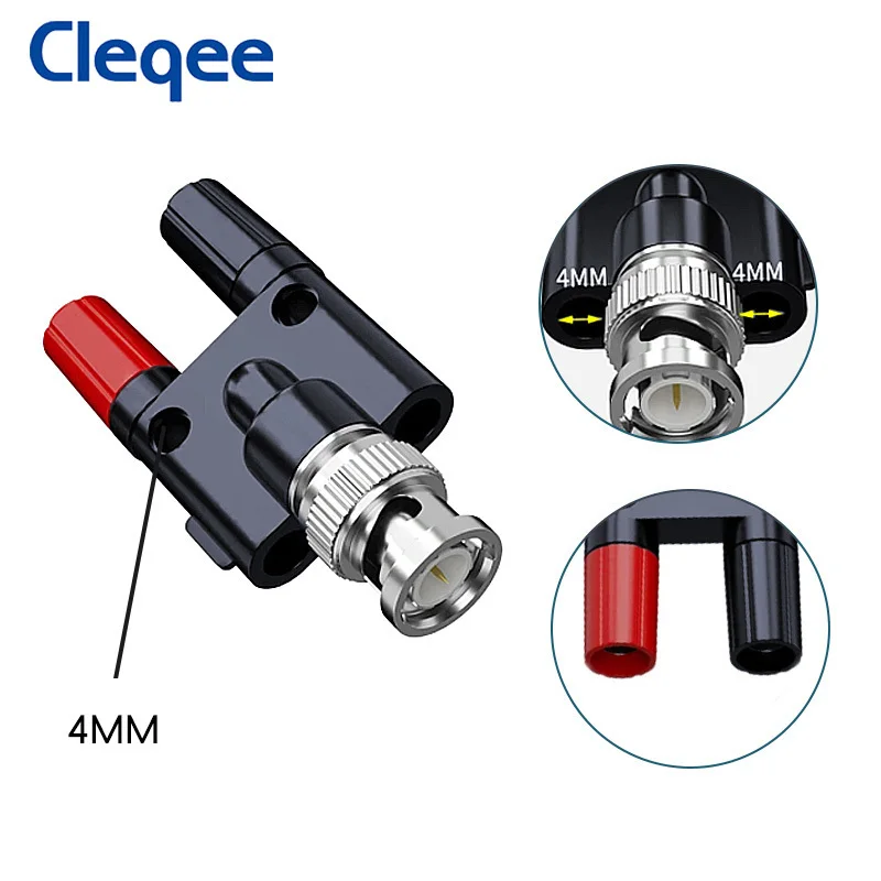 Cleqee P7009อะแดปเตอร์ BNC ตัวผู้-กล้วยตัวเมียคู่4มม. สายเชื่อมต่อสัญญาณอะแดปเตอร์ตัวเชื่อมต่อตัวเมีย5ชิ้นตัวเชื่อมต่อสายต่อสายแบบ Q9