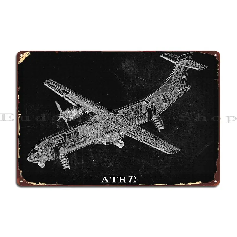 Atr 72 Metal Signs Cinema Customize Wall Decor Bar Cave Mural Tin Sign Poster