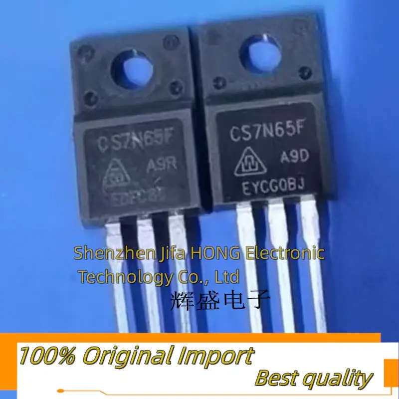 10PCS/Lot   CS7N65F JCS7N65FB TO-220F MOSFET 7A 650V Imported Original Best Quality