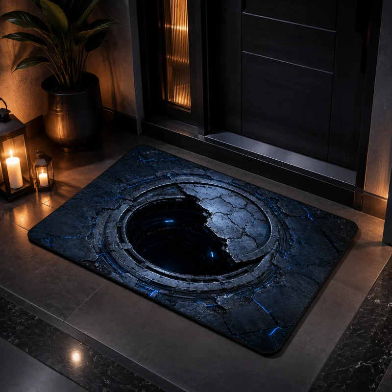 Home Bathroom Wear - VIKAMA Sci-Fi Time Tunnel Visual Illusion