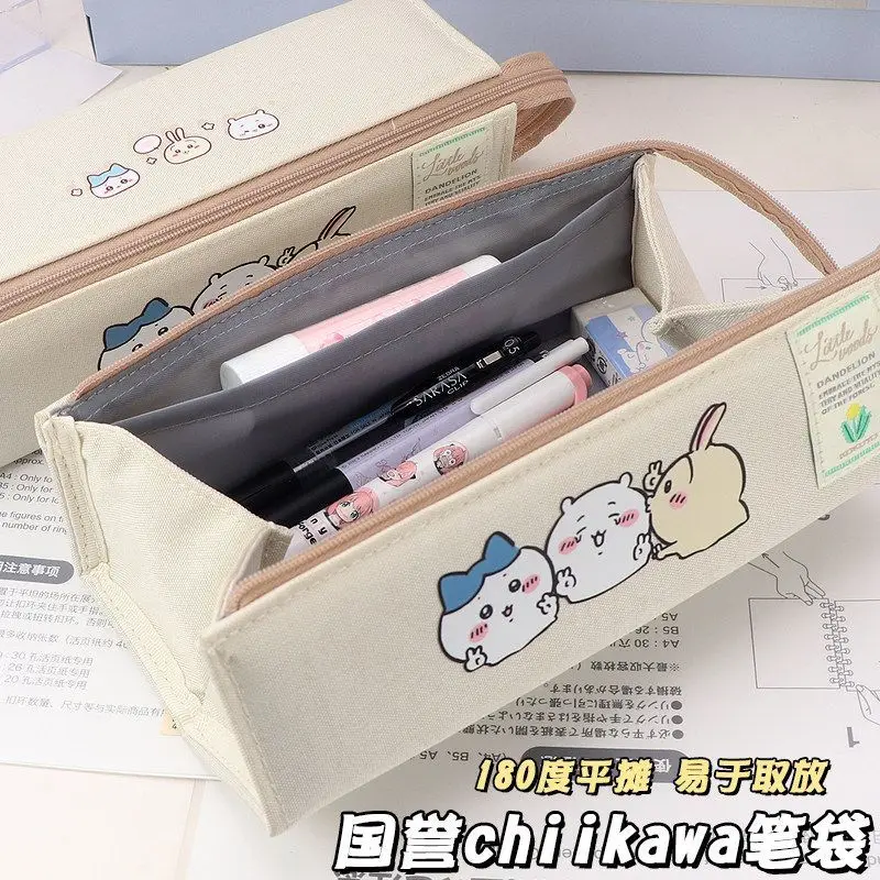 Chiikawa Pencil Case Multi-Functional Large Capacity Cute Girl Kawaii Cartoon Storage Bag Student Diy Travel Cosmetics Storage