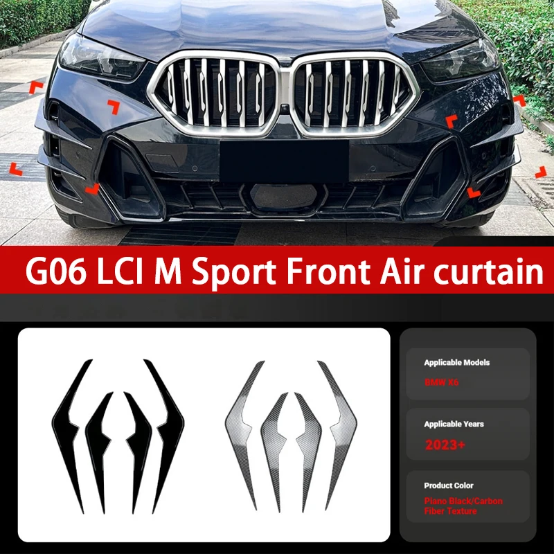 Applicable to 2023+ BMW X6 g06 LCI M Sport front wind knife grille grille car sticker cross-border modification
