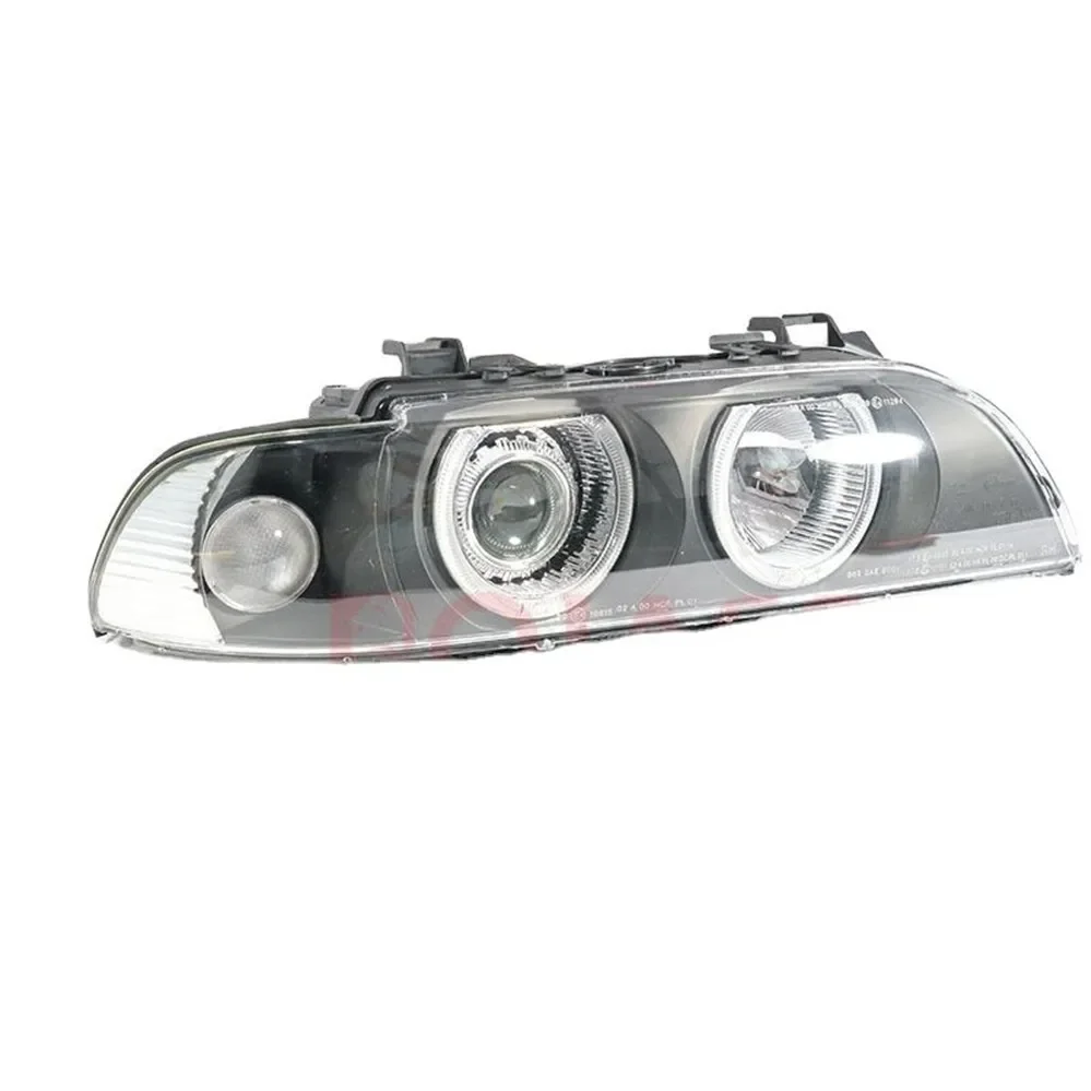 Automatyczny reflektor ksenonowy PC OEM 12V Okulary z kierownicą po lewej stronie Standardowy rozmiar do BMW serii 5 E39 530 LED Angel Eyes Head Lamp