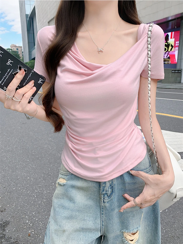 

Summer Women T Shirt T-Shirt Woman Clothes Tops Tshirt Female Crop Top Tees Y2k Para Mujer Ropa De Mujer Roupas Feminina Traf