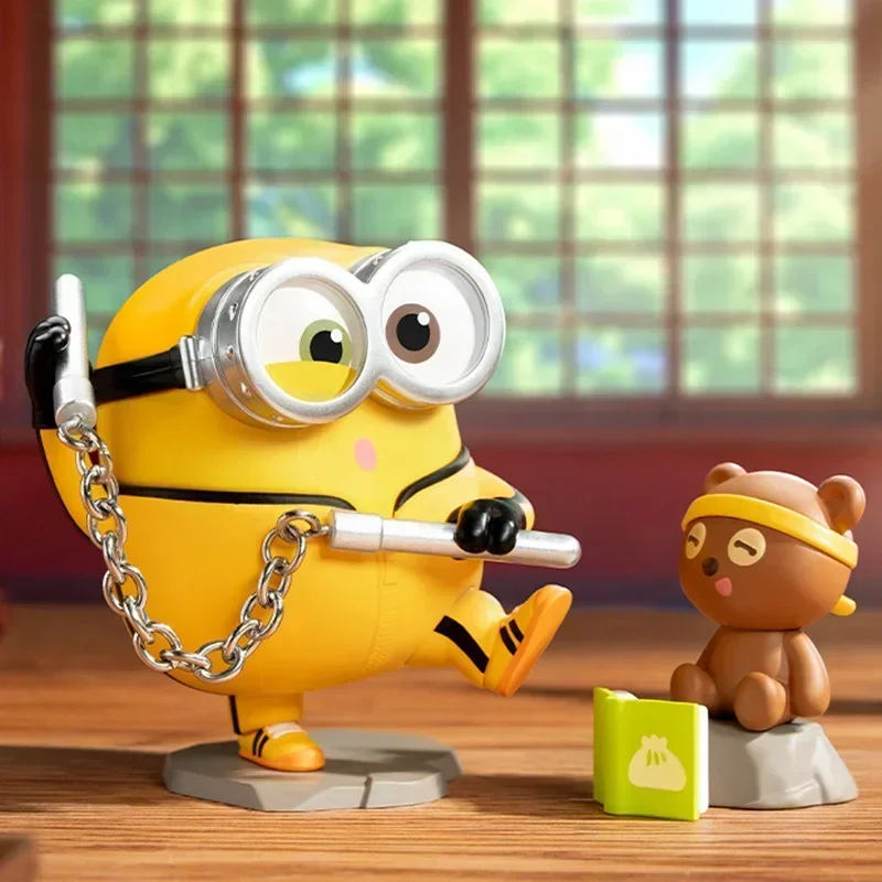 POP MART Minions Bedtime Stories door Bob en Tim Series Blind Box Mystery Box Guess Bag Speelgoed Pop Leuke Anime Figuur Desktop