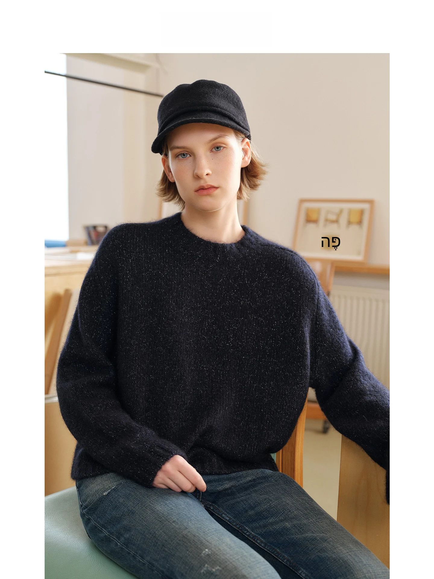 

EREMIN Cashmere Blend Women's Sweater round Neck Overhead Casual Style Long Sleeve Knitwear Soft Comfortable Fashionable