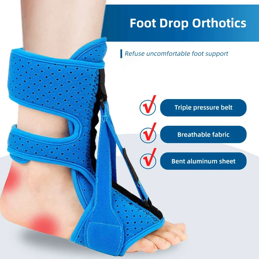 New Foot Drop Splint for Heel Pain Tendinitis Three Fixed Straps Plantar Tendinitis Foot Support Plantar Fasciitis Night Splint