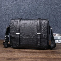 Genuine Leather Alligator Handbag Large Capacity Men's Briefcase Business Computer Bag Fashion Men's Bag