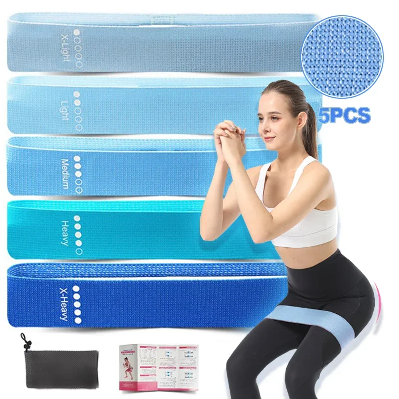 

New Fabric Fitness Resistance Bands Booty Bands Elastic Bands Yoga Gym Training Workout Exercise Fitness Equipment For Sprot