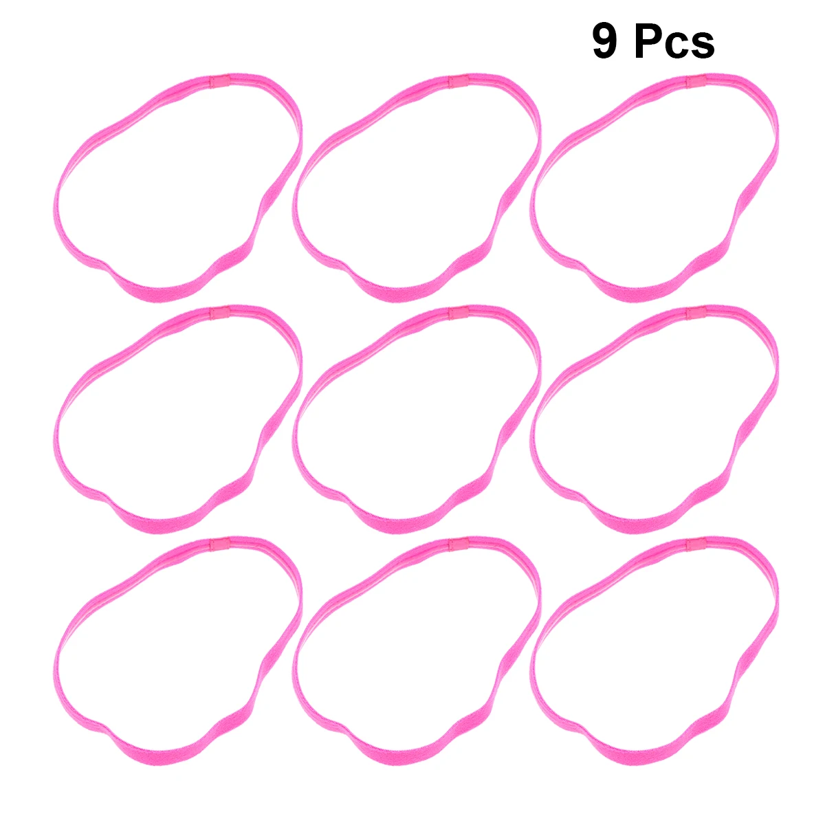 

9 Pcs Anti Sweat Headband Stretchy Cloth Sports Yoga Dance Headband for Running Gym Men Women Athletic