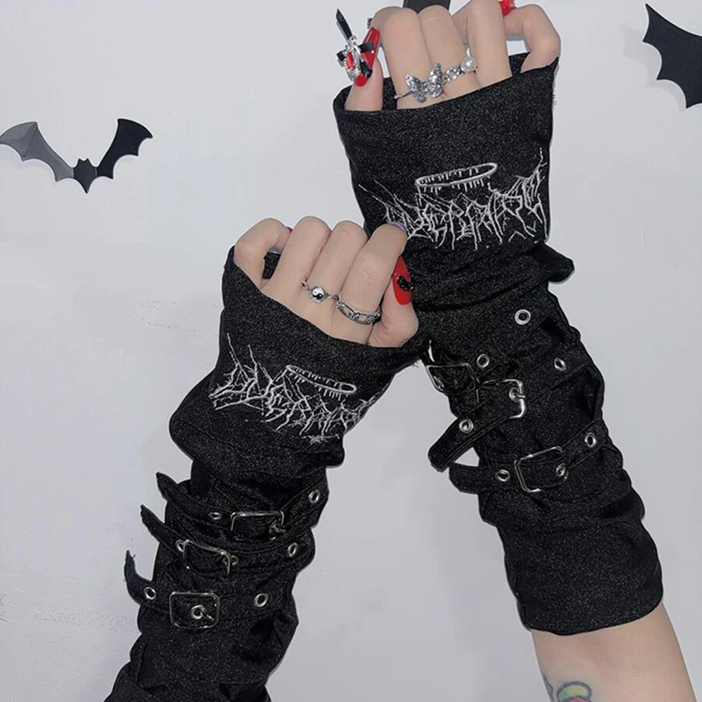 

Металлическая пряжка, темные панк-рукава, японский Харадзюку, рукав с вышивкой на половину пальца, солнцезащитный крем, декоративные перчатки, косплей