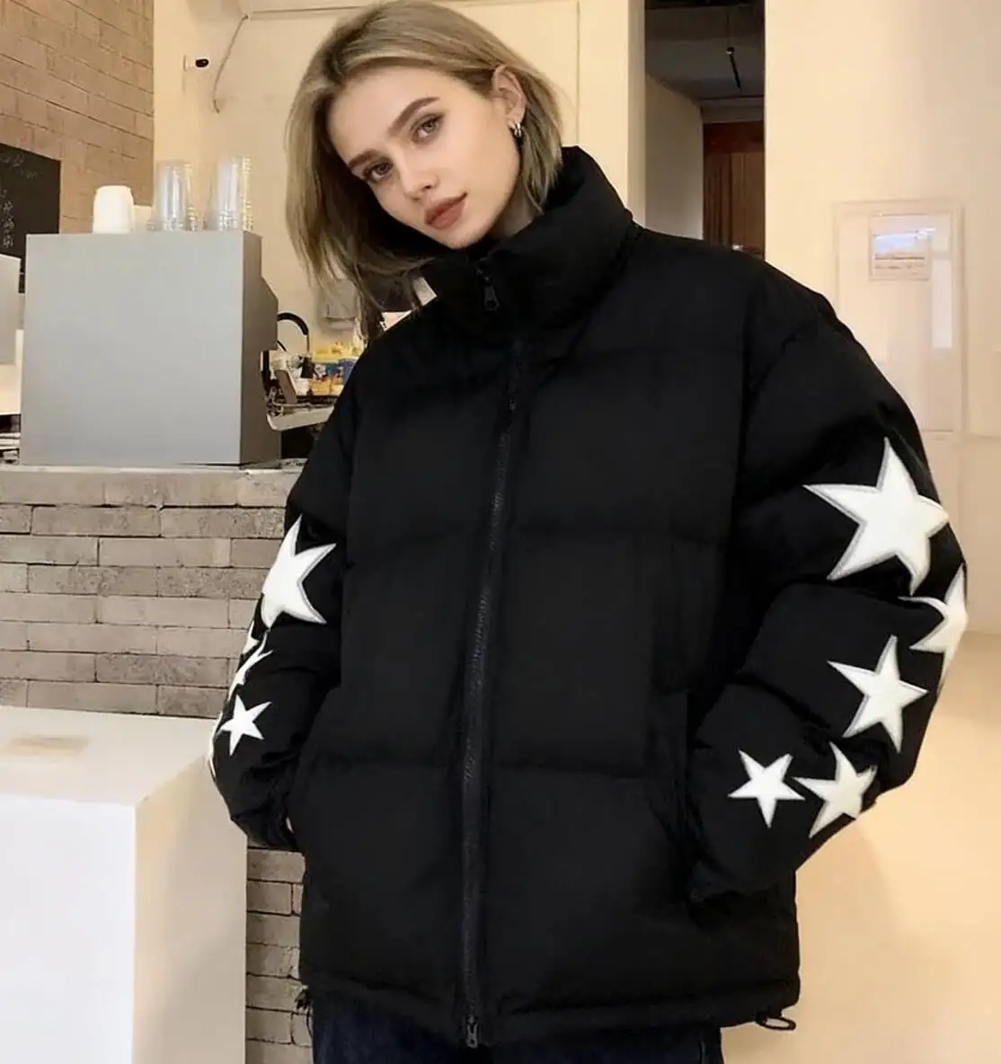 

Женские парки Y2K Off-Season Modal Blended Liner Укороченные с клапаном и карманами на пуговицах Ежедневно Легко Мягкие Стильные Базовая Простота Простой OL